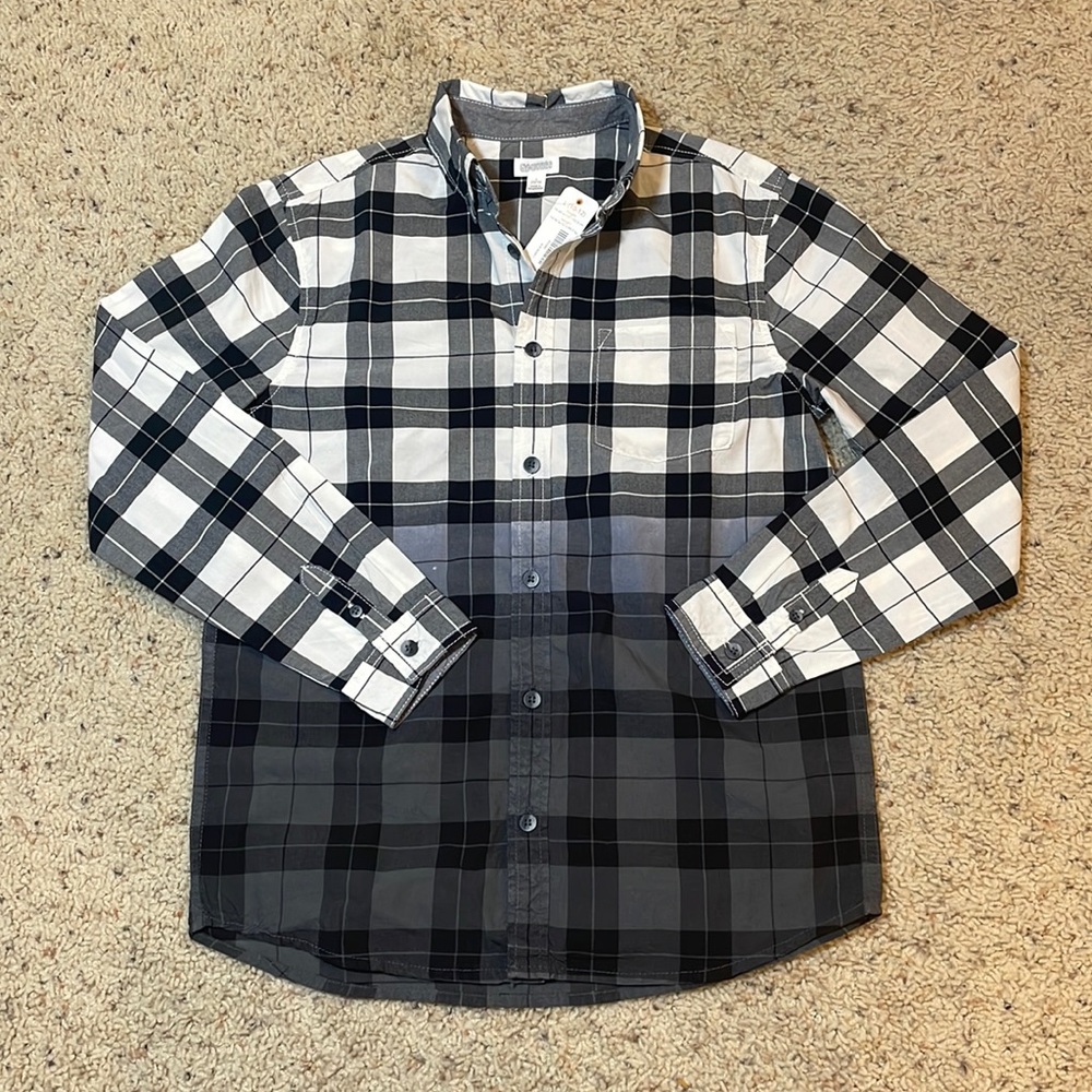 NWT Gymboree Plaid Ombré Shirt